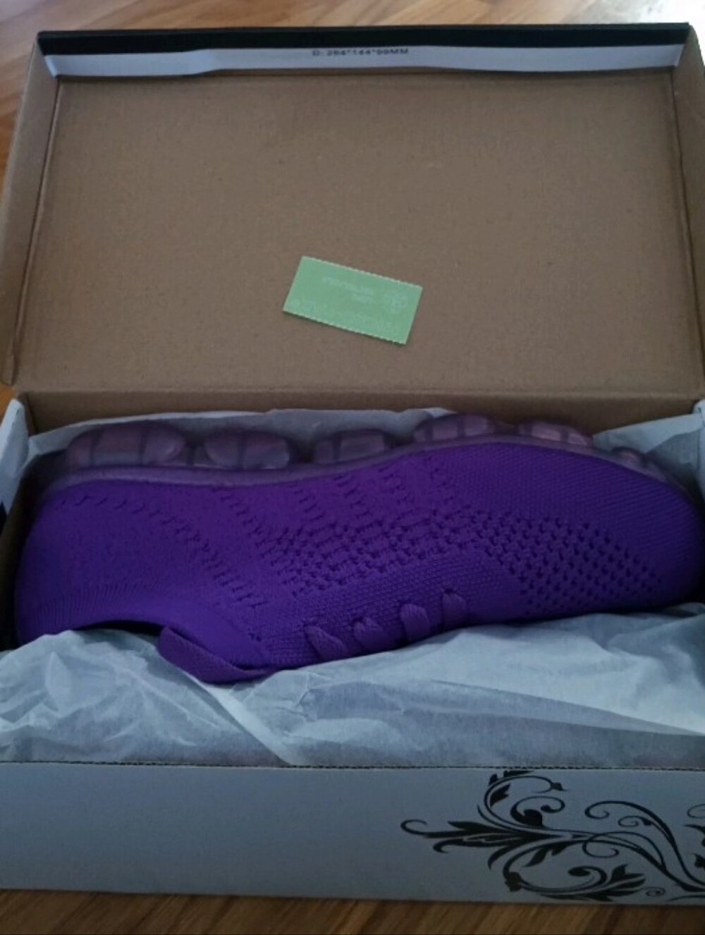 Women's Purple Knit Athletic Sneakers With Cushioned Bubble Sole